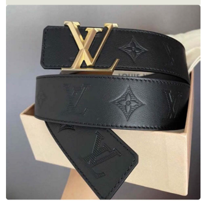 Louis Vuitton Belt Black Calfskin