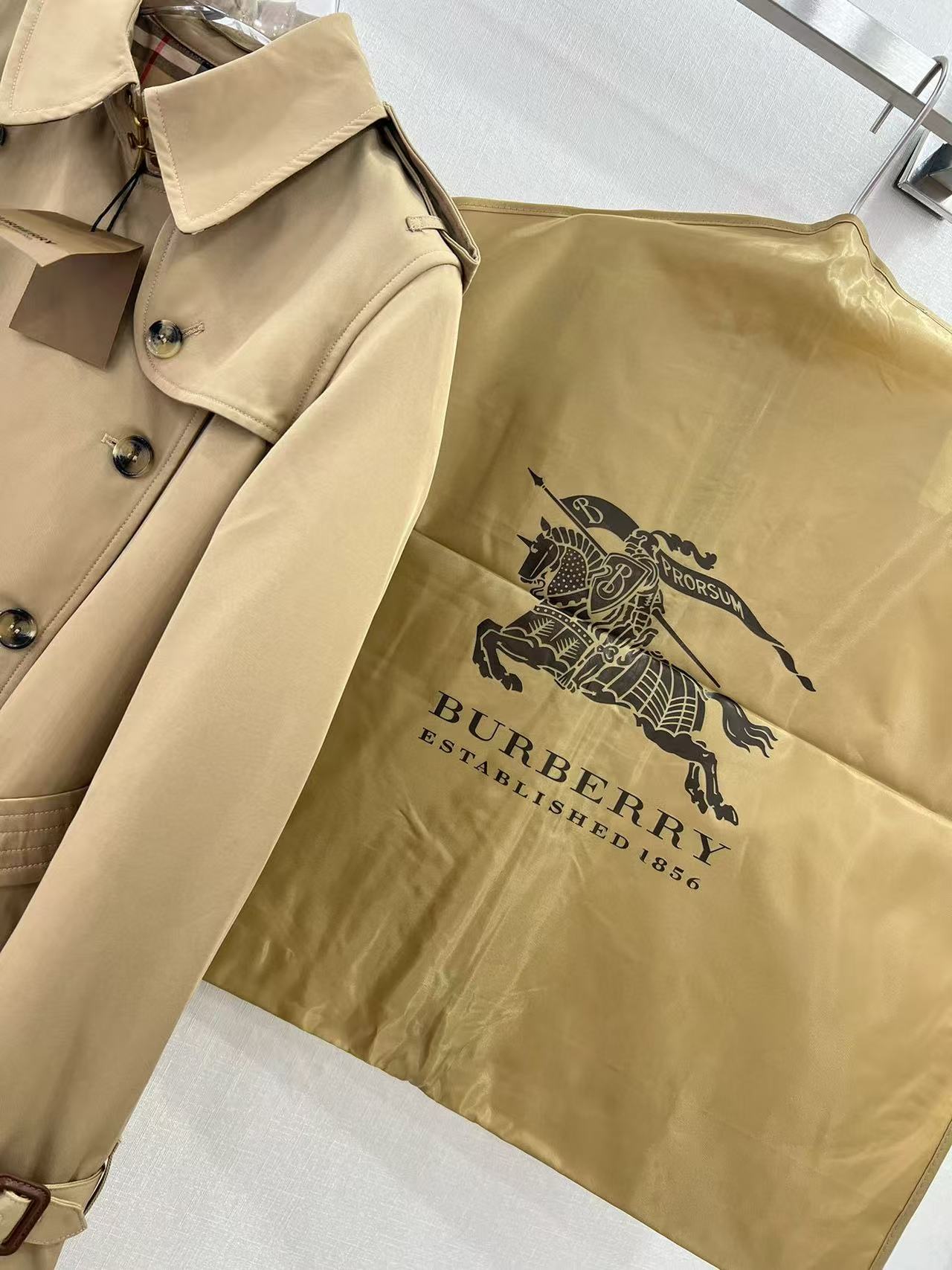 Burberry Trench Coat Beige Cotton