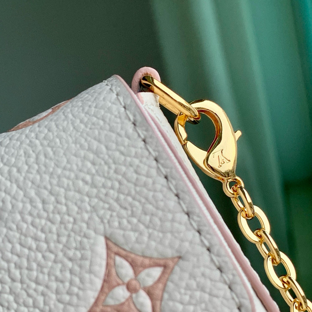 LV Felicie Pochette Pink Nude Cowhide