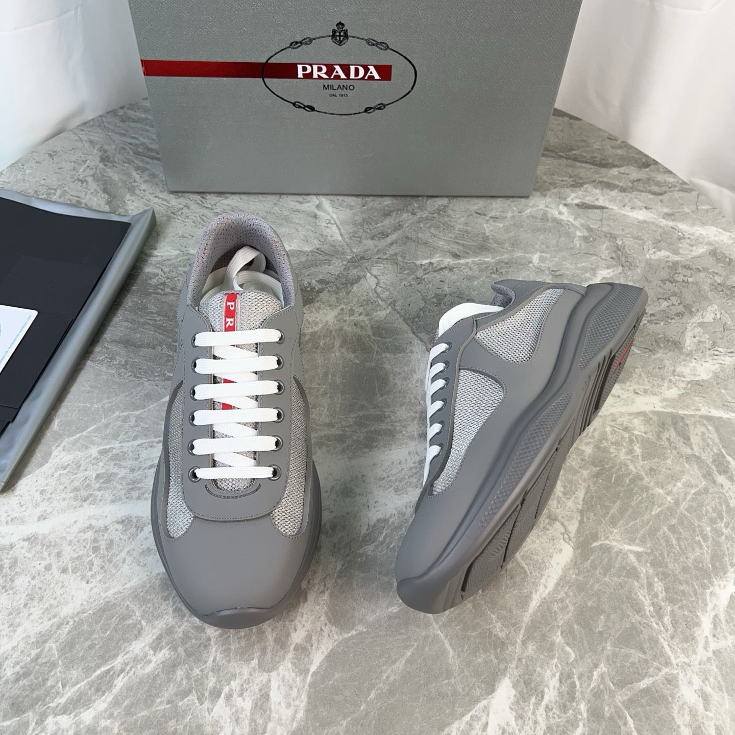 Prada Sneaker Grey Cowhide