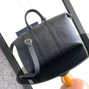 Weekender 40 Black Dior Gravity Leather and Black Grained Calfskin