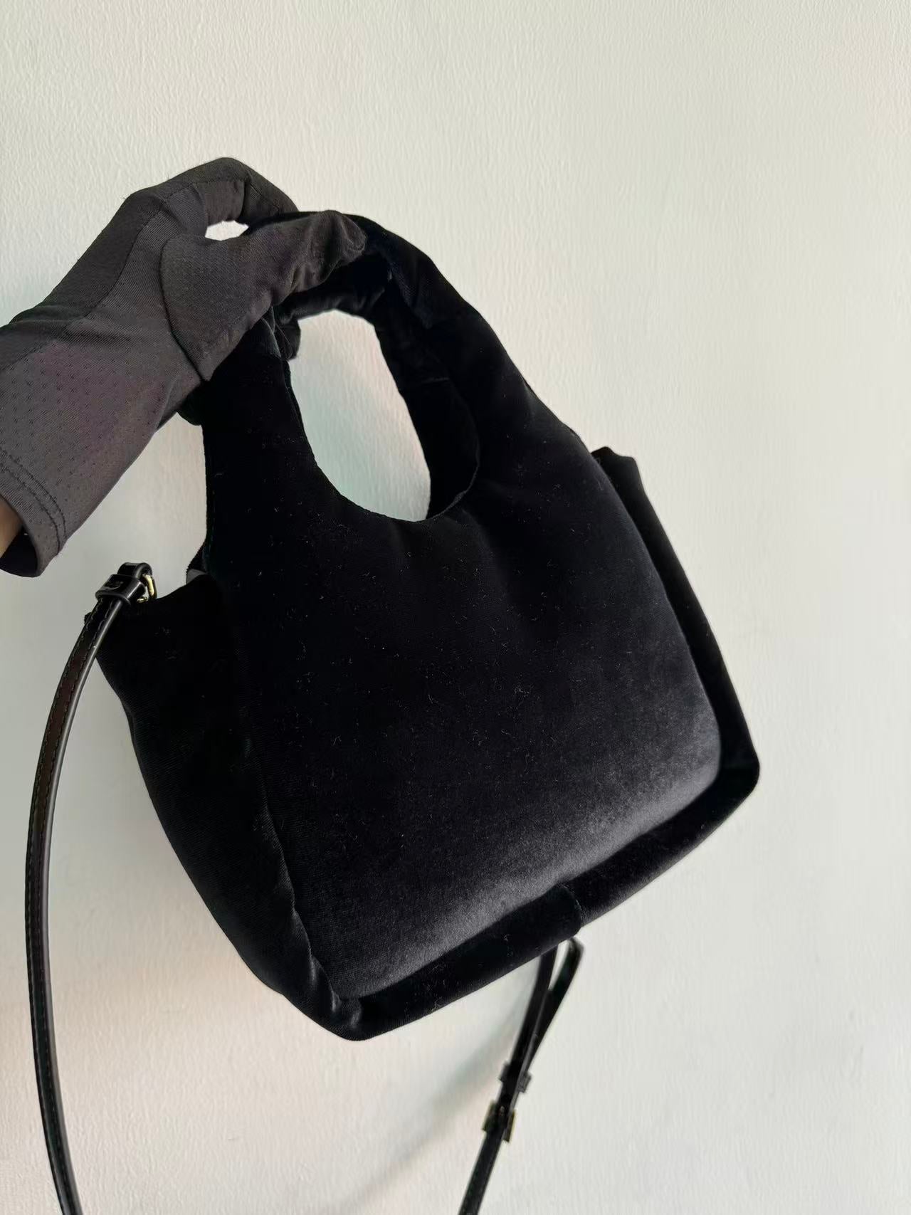 Prada Padded Mini Bag Black Velvet