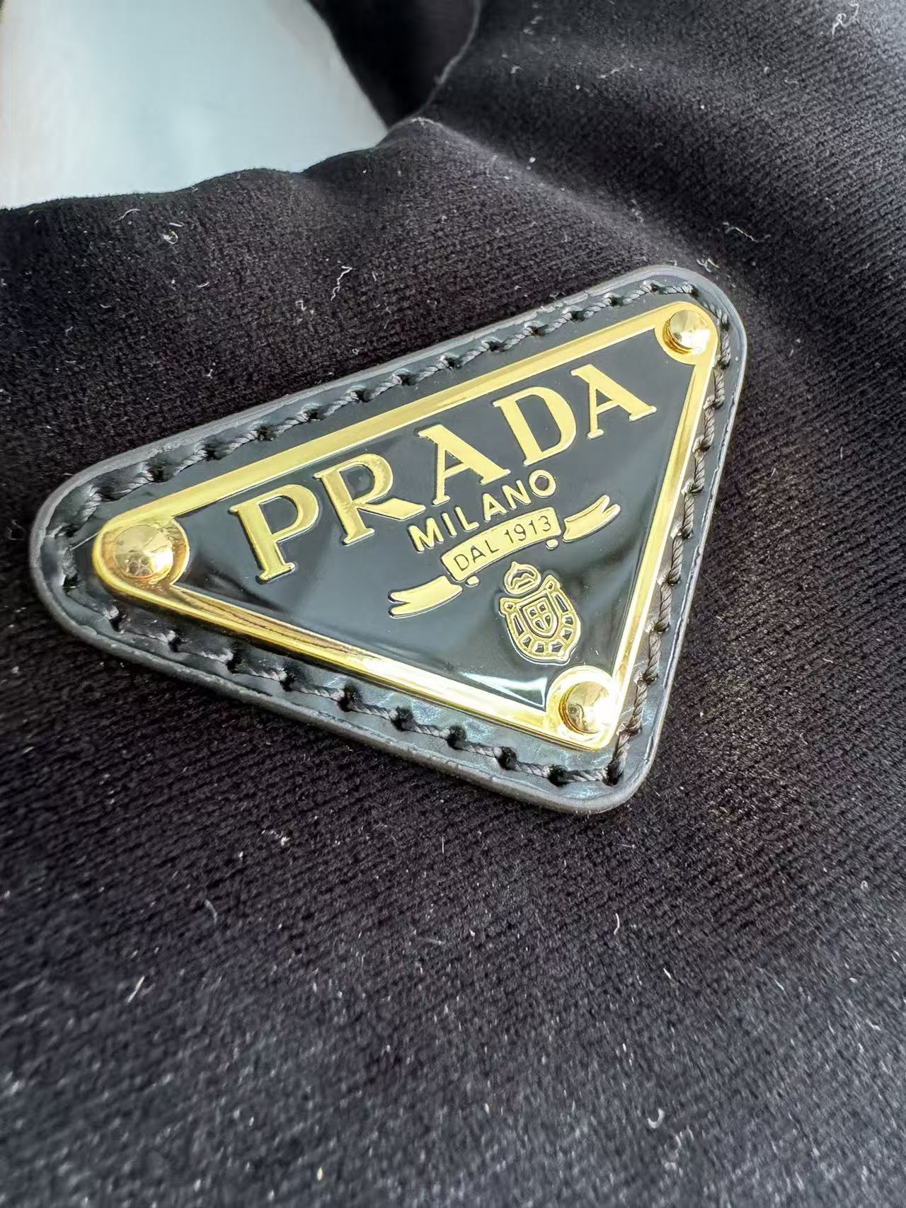 Prada Padded Mini Bag Black Velvet