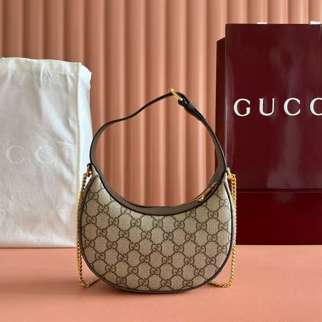 Gucci Ophidia 20cm Bag Ebony mix Beige Canvas Leather