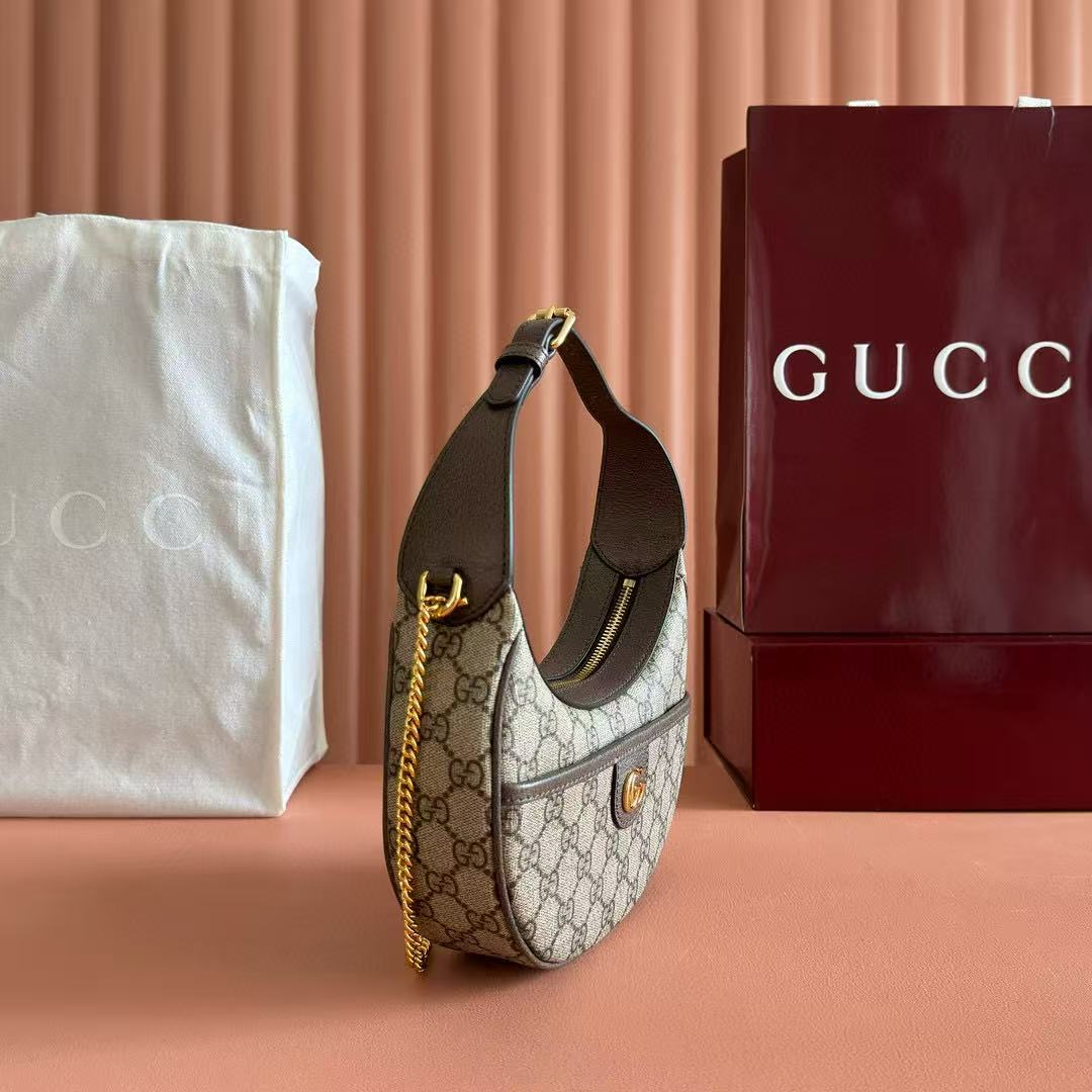 Gucci Ophidia 20cm Bag Ebony mix Beige Canvas Leather