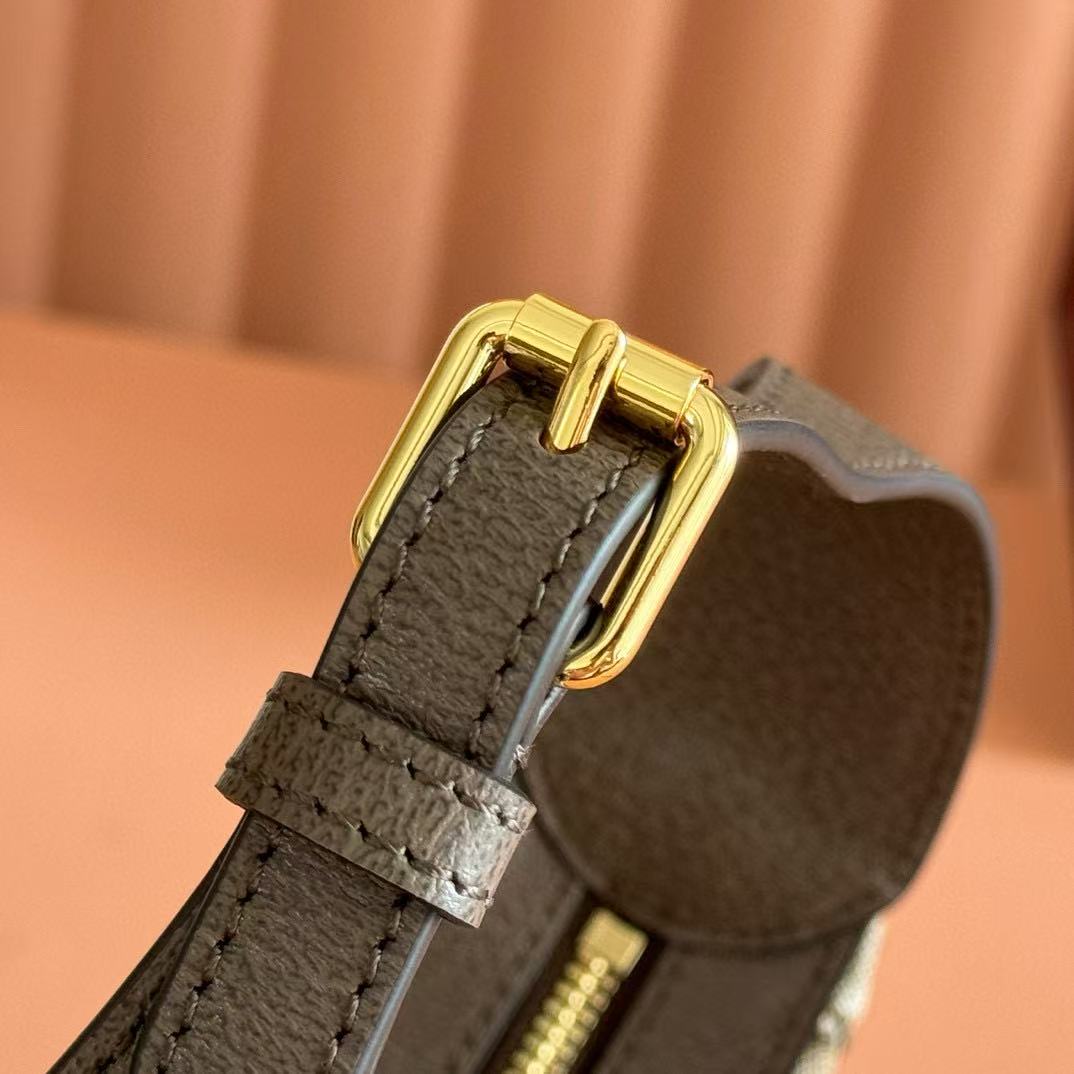 Gucci Ophidia 20cm Bag Ebony mix Beige Canvas Leather