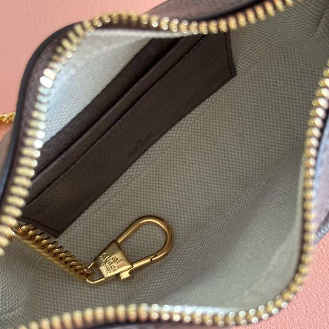 Gucci Ophidia 20cm Bag Ebony mix Beige Canvas Leather