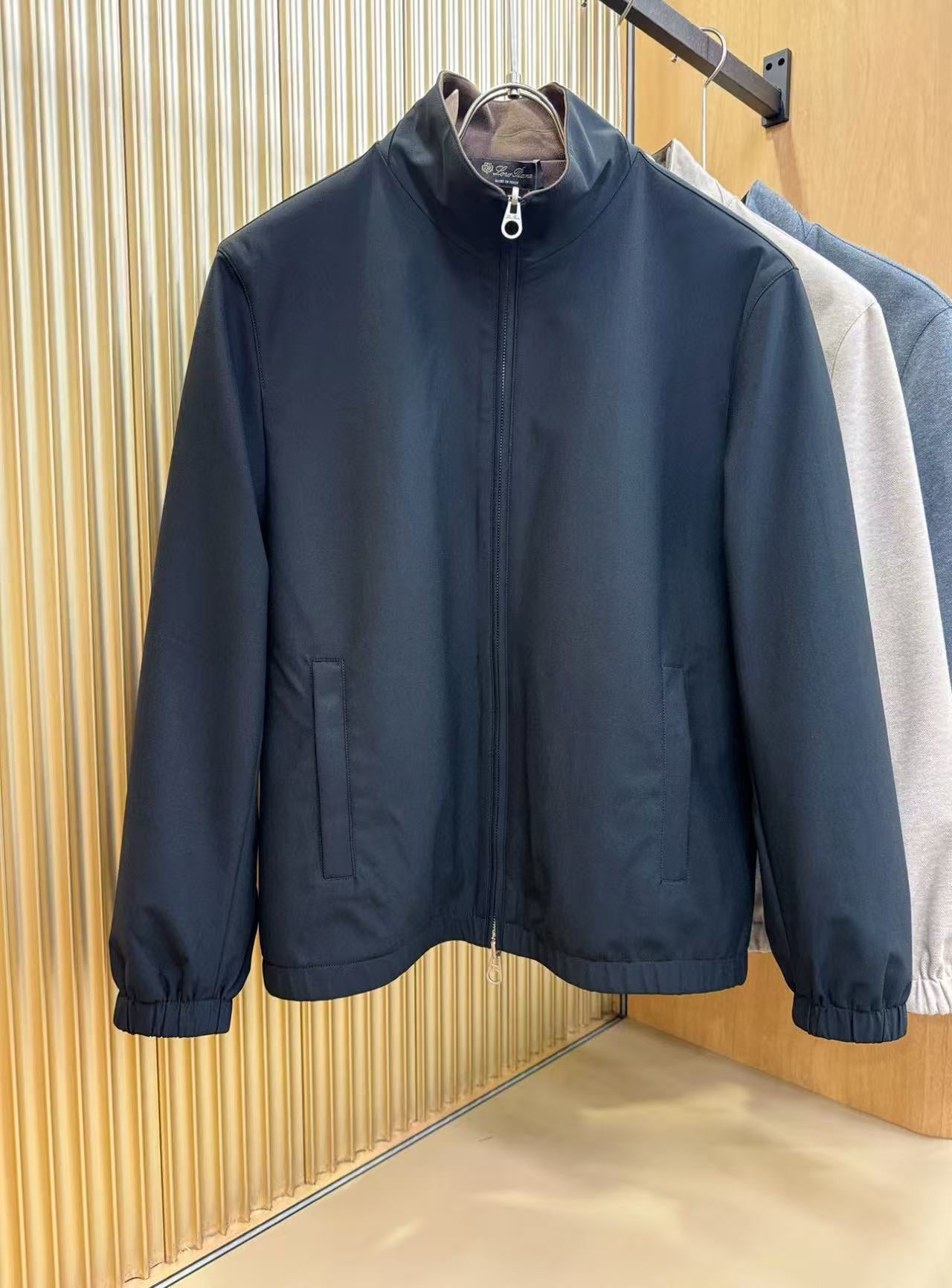 Loro Piana Jacket Blue Brown Fabric Cashmere