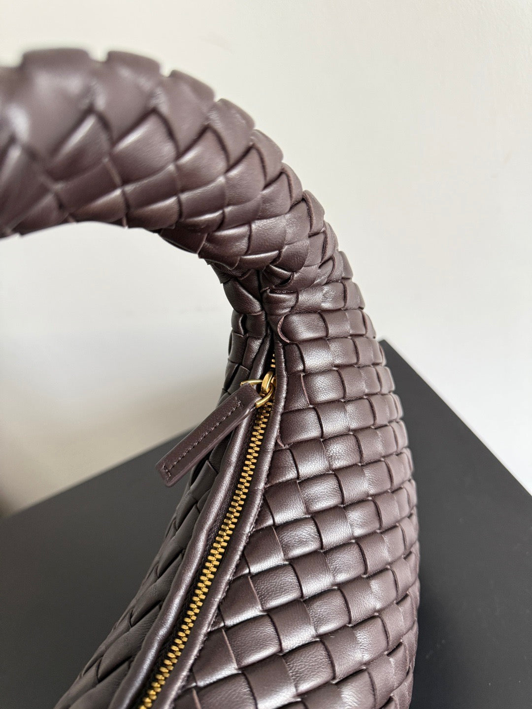 Bottega Veneta Shoulder Bag Brown Intrecciato Leather