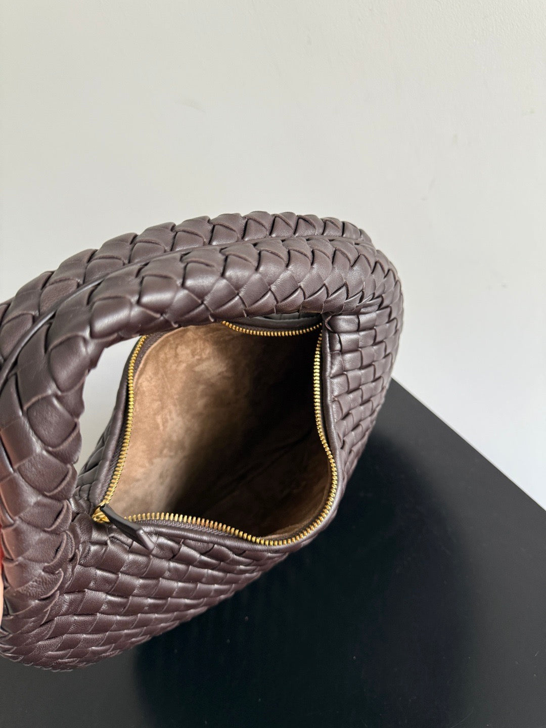 Bottega Veneta Shoulder Bag Brown Intrecciato Leather
