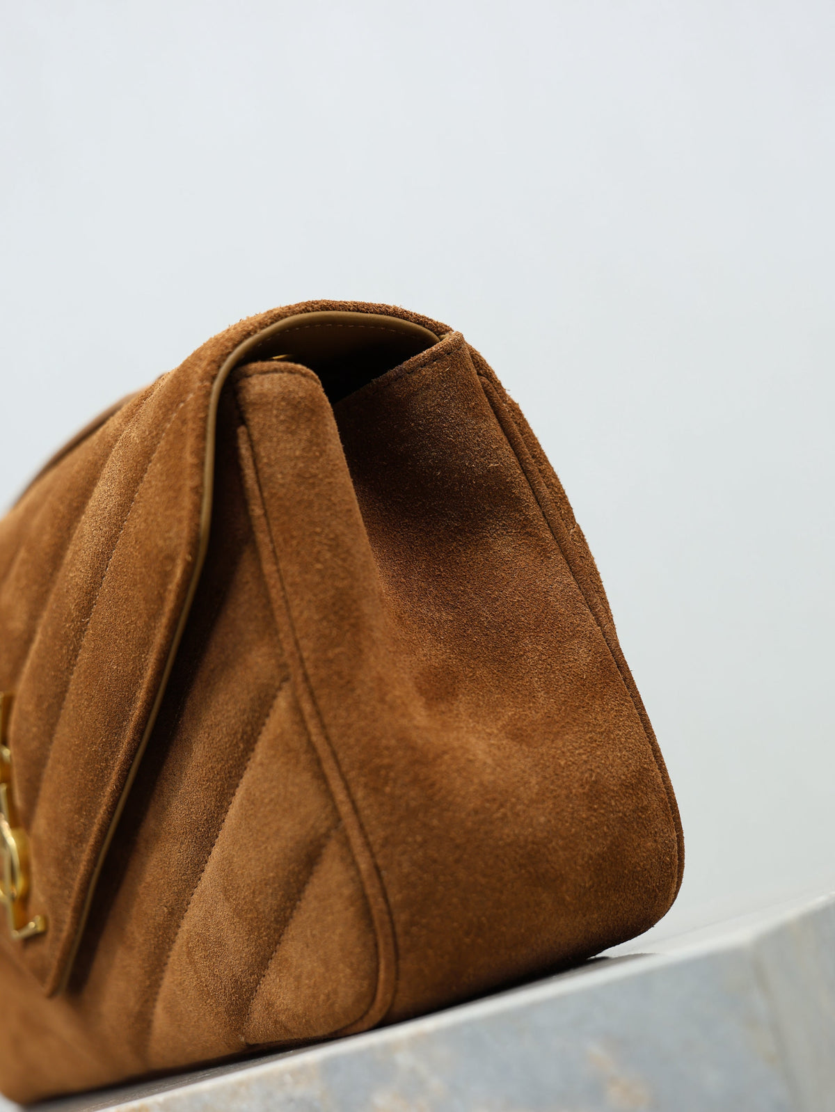 YSL 2026 Loulou Bag 29cm Caramel Suede Leather