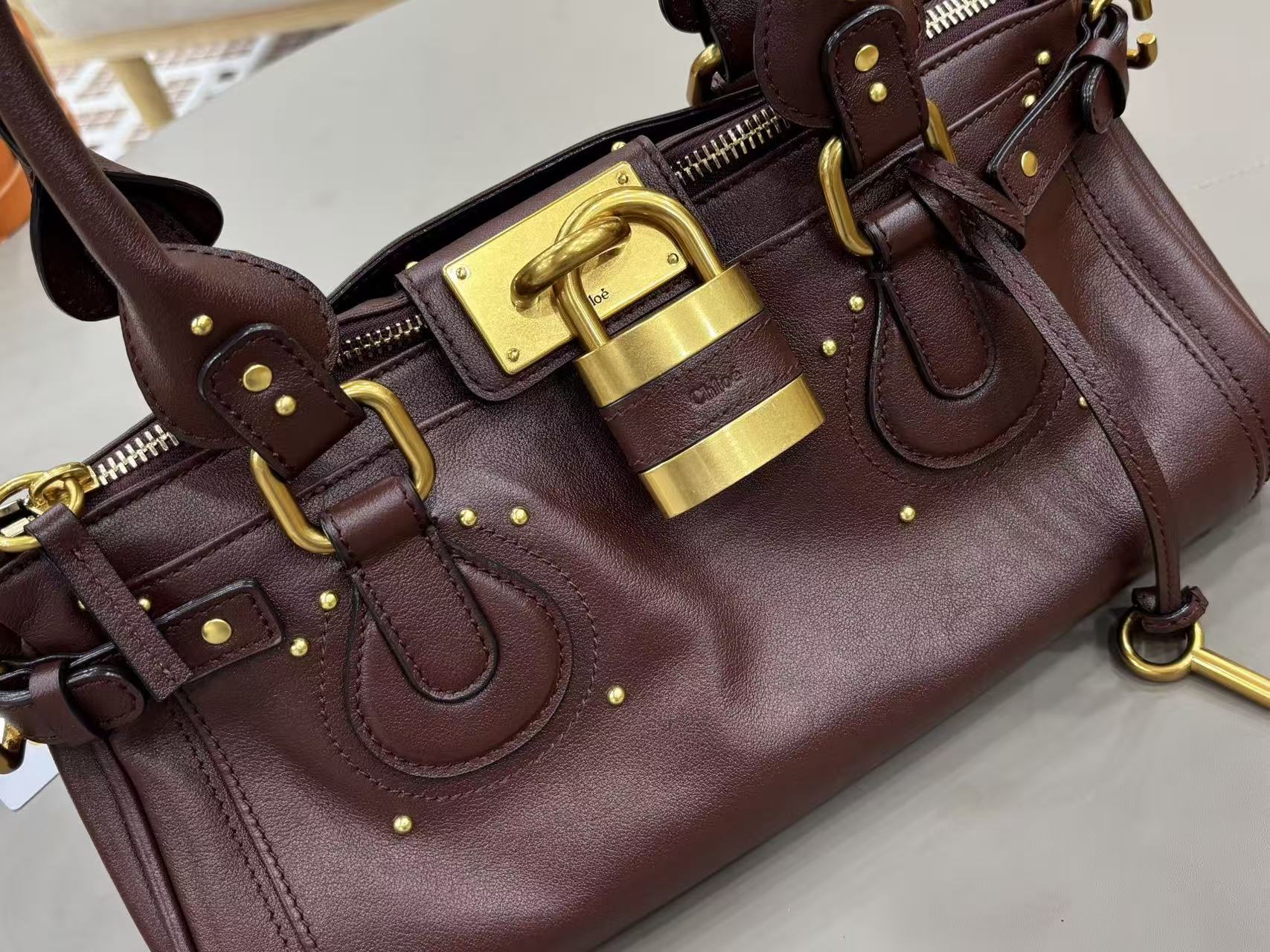 Chloe 2026 Paddington Bag Grenat Leather