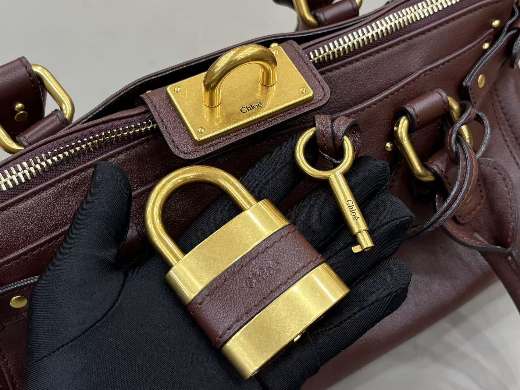 Chloe 2026 Paddington Bag Grenat Leather