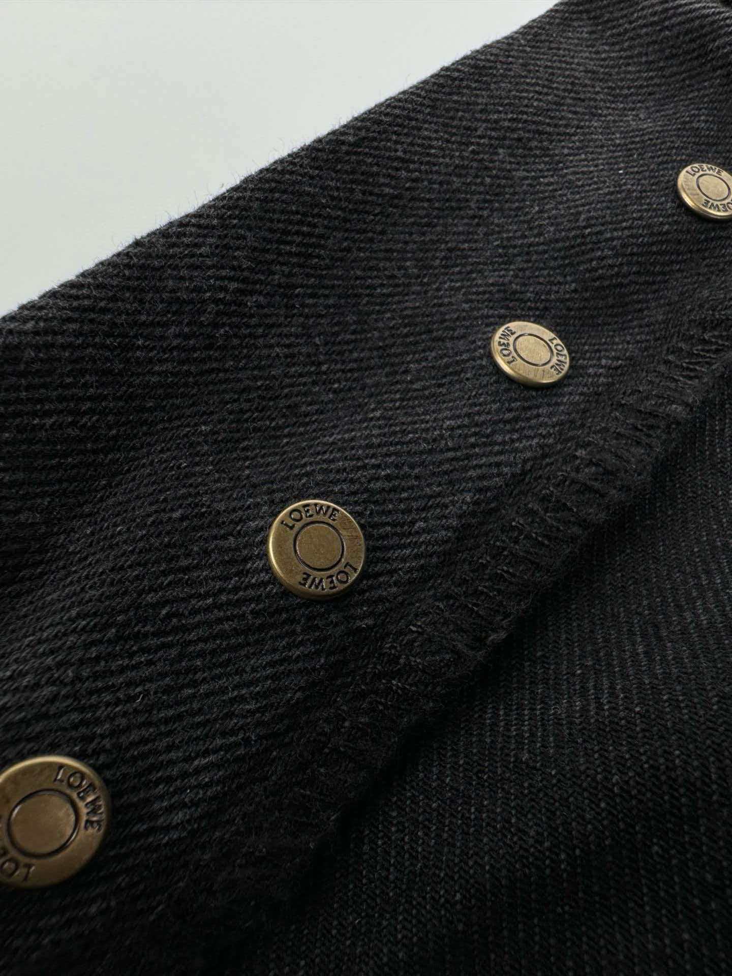 Loewe Anagram Baggy Jeans Black Cotton