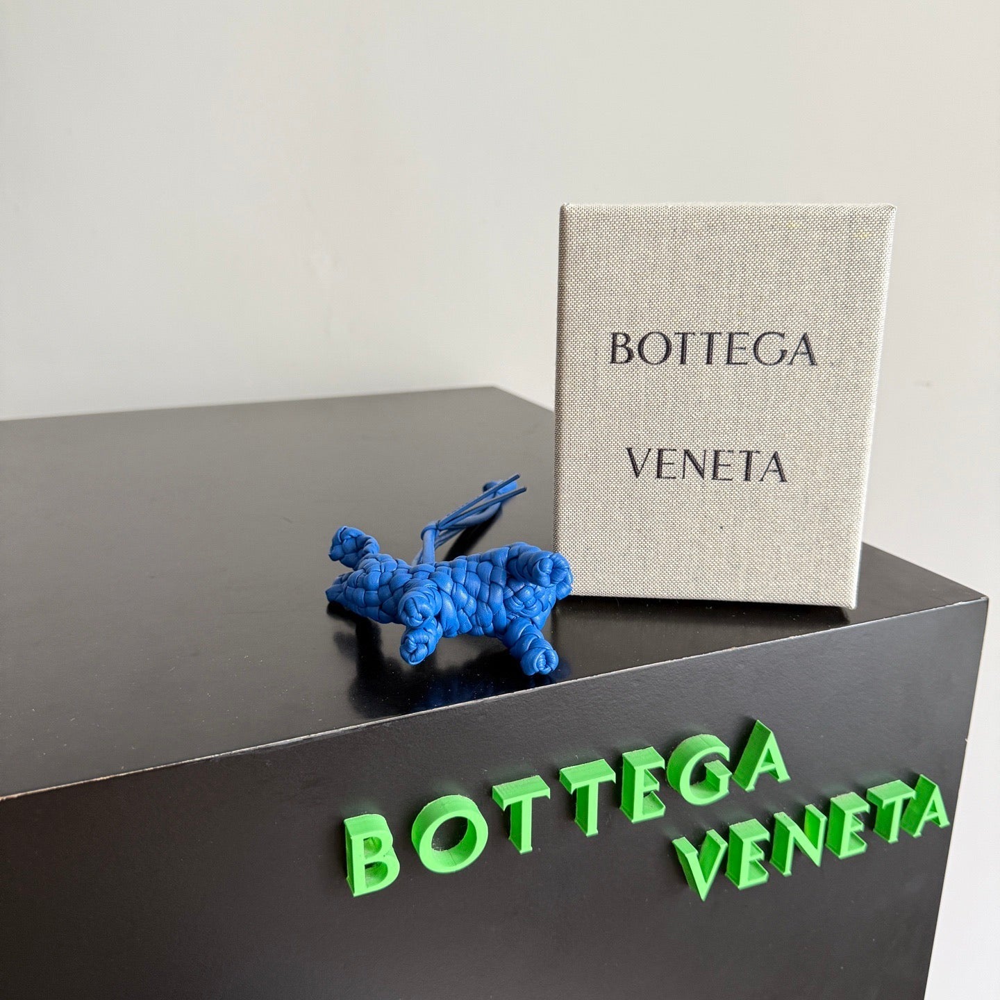 Bottega Veneta Rabbit Charm Blue Lambskin