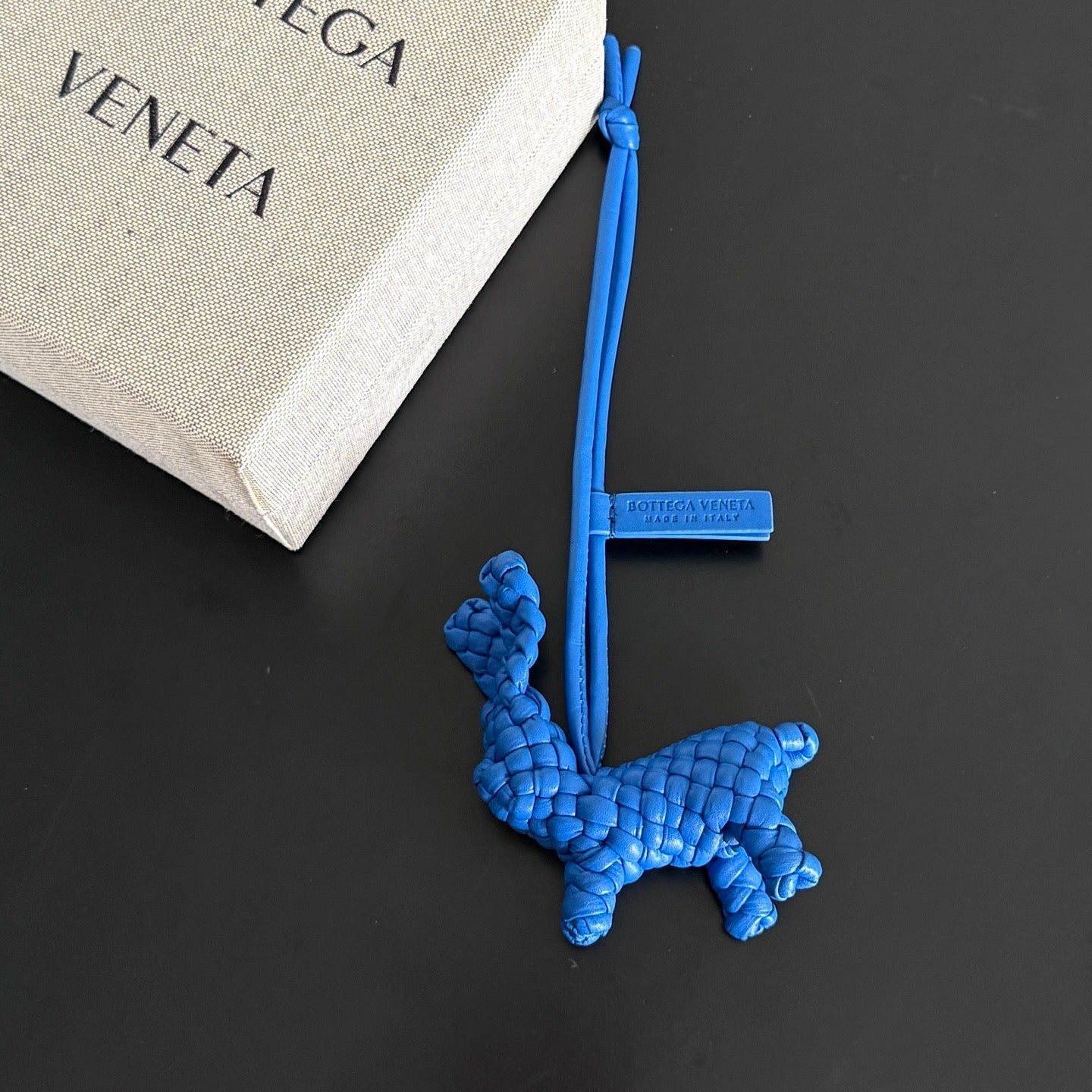Bottega Veneta Rabbit Charm Blue Lambskin