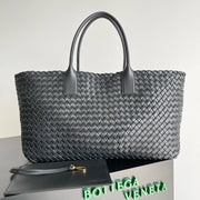 Bottega Veneta 2026 Cabat Tote Bag 51cm Black Lambskin