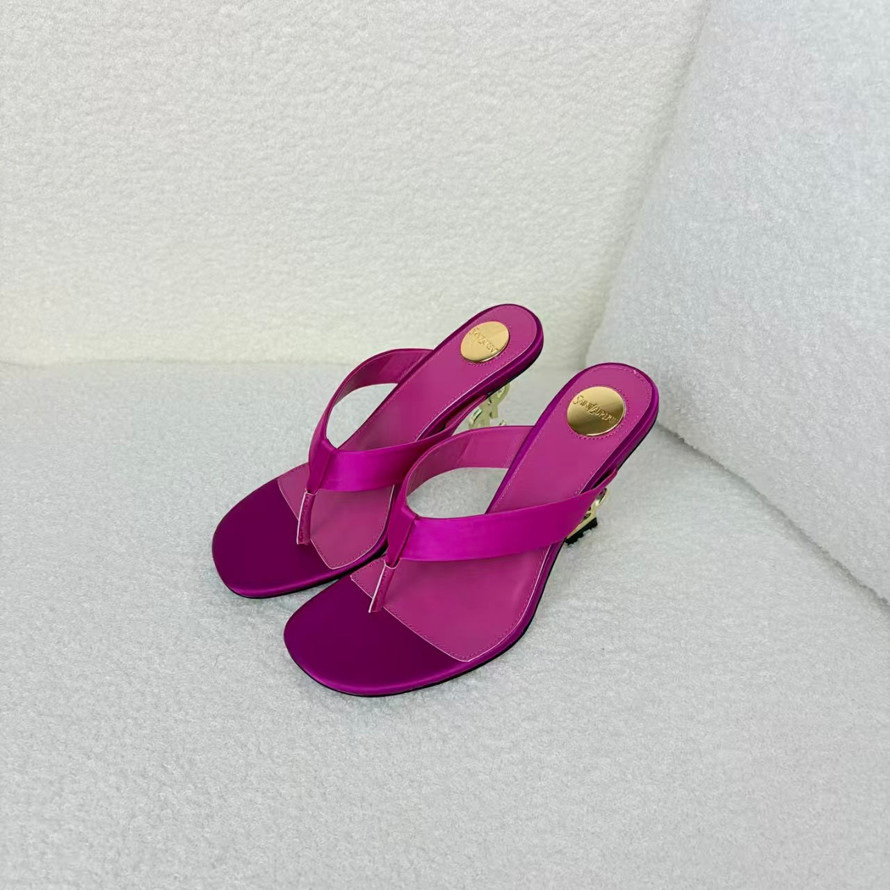 YSL 2026 Opyum Sandal 85mm Satin Leather