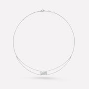 CRUSH SILVER DIAMOND NECKLACE
