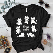 Keep Calm Cats T-Shirt Mockup black
