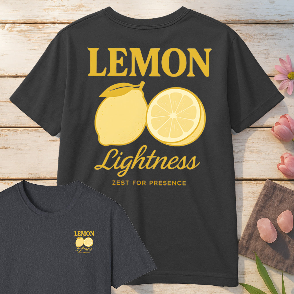 Lemon Lightness T-Shirt Mockup dark-heather-grey