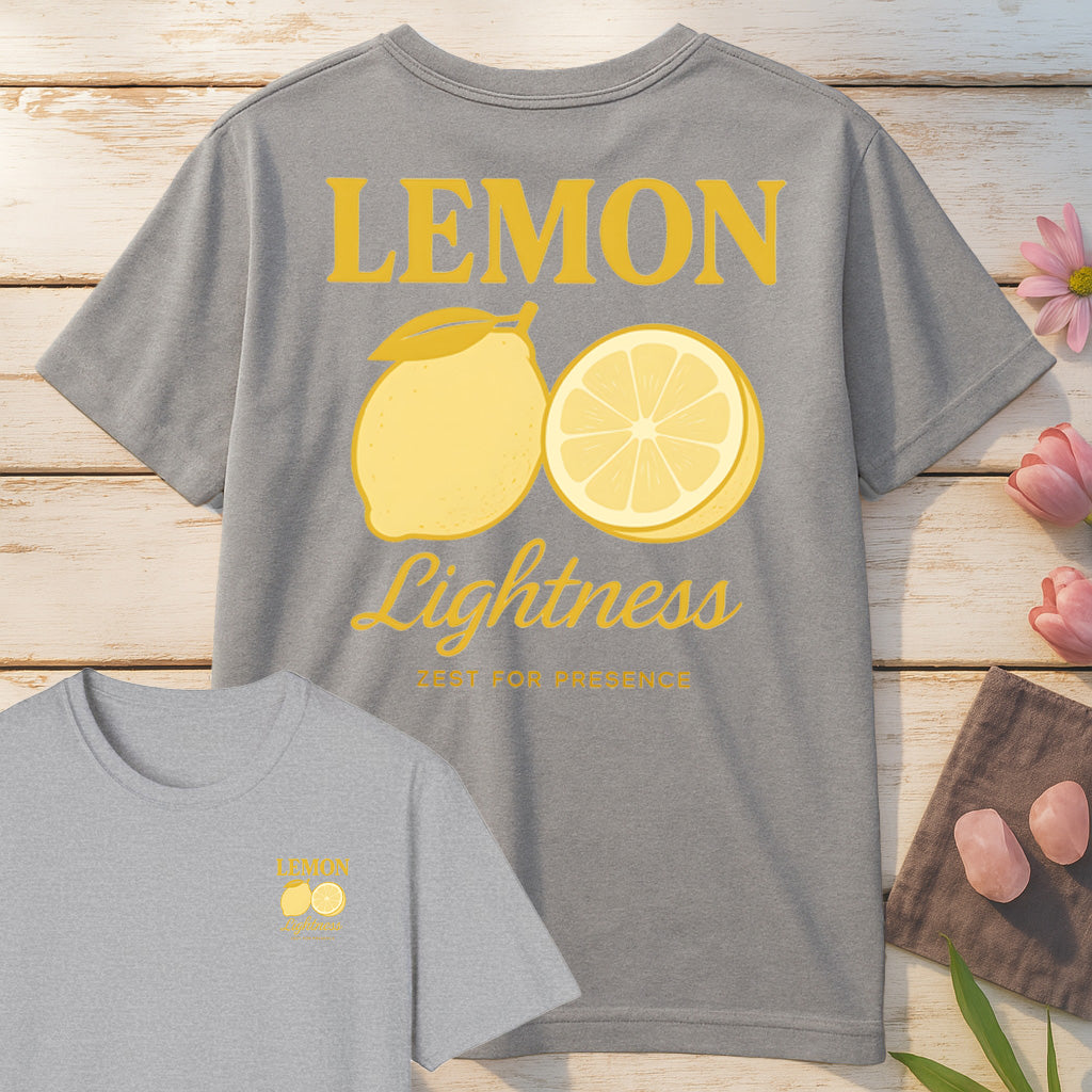 Lemon Lightness T-Shirt Mockup sport-grey