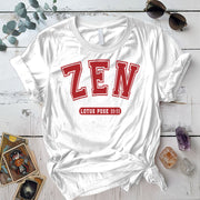 Zen Lotus Pose 11 11 T Shirt White Mockup