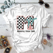 Mindful Yoga Time T-Shirt Mockup white