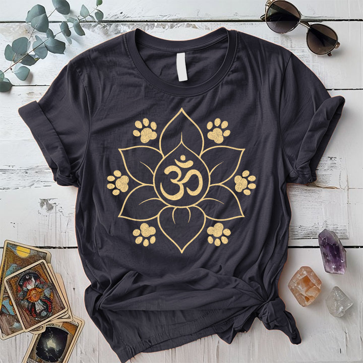 Om Dog Paws T-Shirt Mockup dark-heather-grey