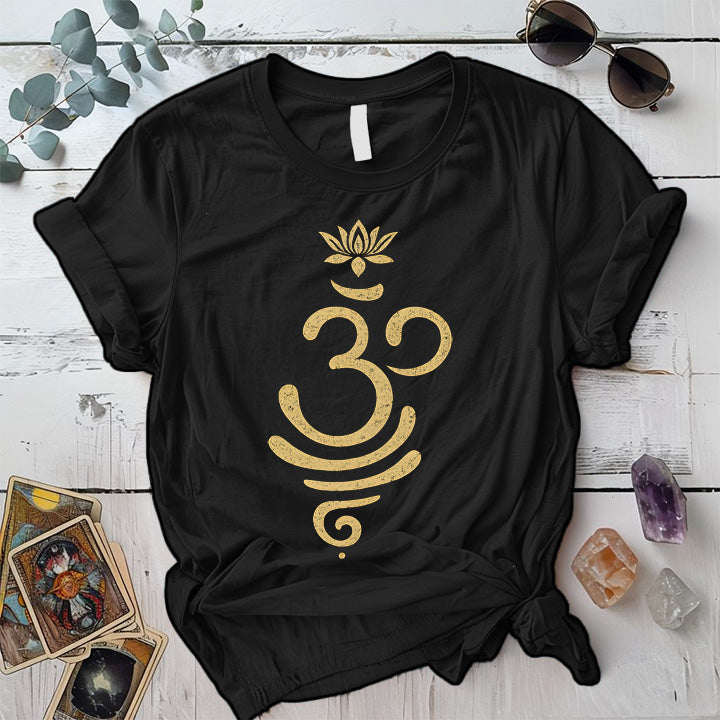 Om Infinity T-Shirt Mockup Black