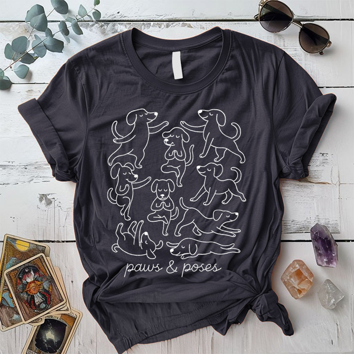 Paws and Poses T-Shirt Mockup dark-heather-grey
