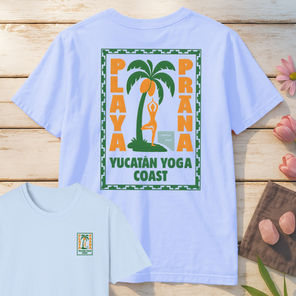 Playa Prana T-Shirt Mockup light-blue