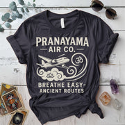 Pranayama Air Co T-Shirt Mockup Dark Heather Grey