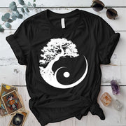 Sacred Grove of Stillness T-Shirt Mockup Black