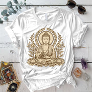 Sacred Lotus Guardian T-Shirt Mockup White