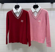 Miumiu 2026 Two-Piece Knit Long-Sleeve Sweater Wool 355489