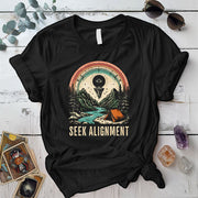 Seek Alignment T Shirt Black Mockup