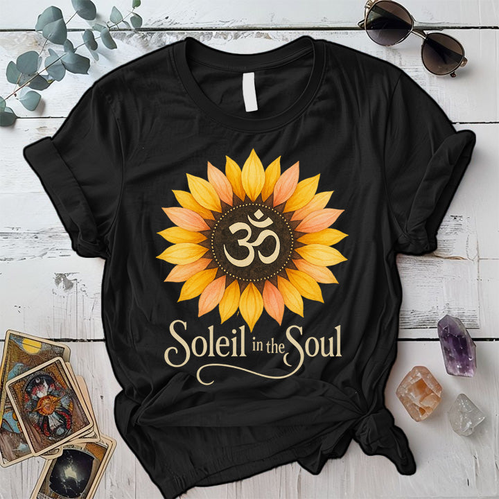 Soleil In The Soul T-Shirt Mockup Black