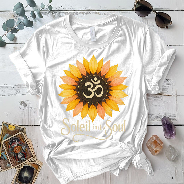 Soleil In The Soul T-Shirt Mockup White