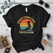 Sunset Cobra Cove T-Shirt Mockup Black
