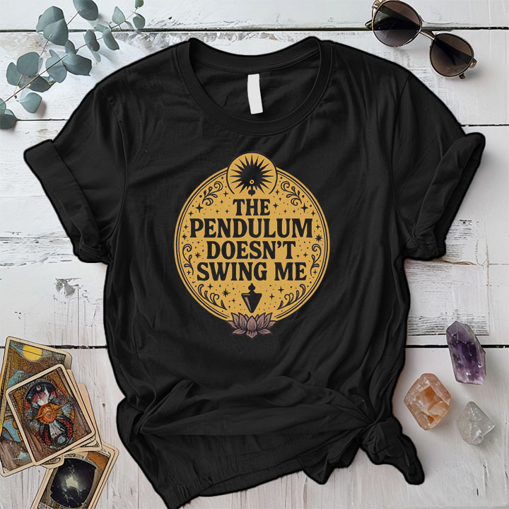 Pendulum Doesnt Swing Me T-Shirt Mockup maroon