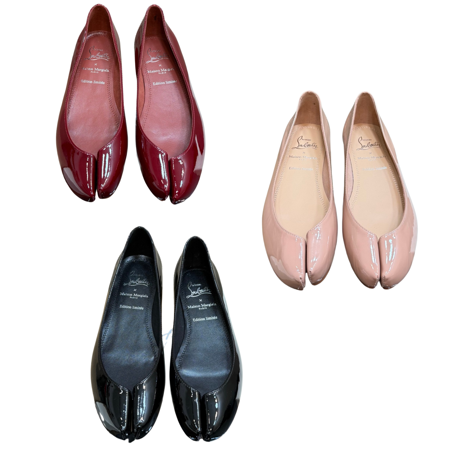 CL x Margiela Tabi Flat Shoes Patent Leather 239098