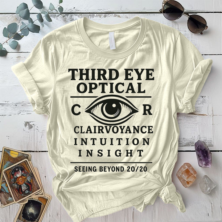 Third Eye Optical T-Shirt Mockup Natural