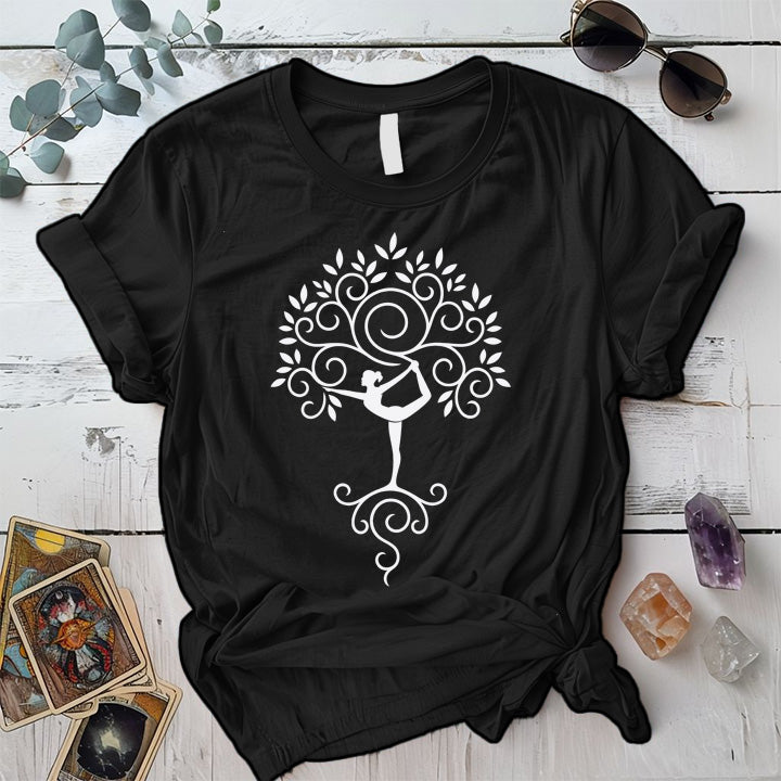 Tree Dancer Pose T-Shirt Mockup Black