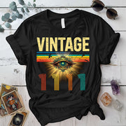 Vintage 1111 T Shirt 1 Black Mockup