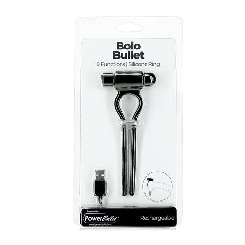 Power Bullet Bolo Penis Ring W/ 2.5in Mini Bullet Default Title