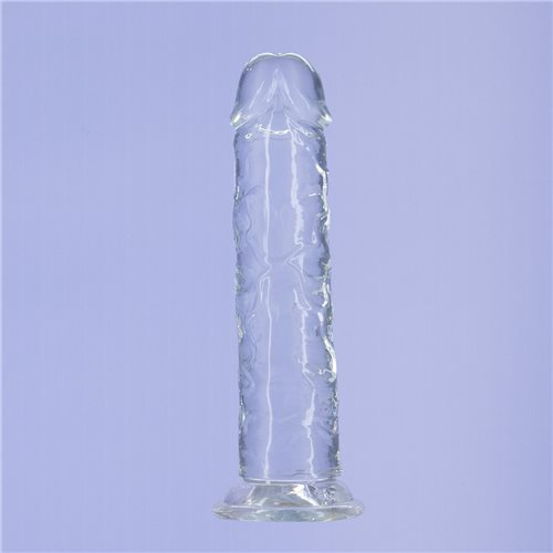 Addiction Crystal Vertical Dong Clear Tpe W/ Bullet "