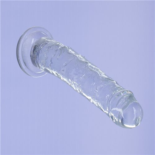 Addiction Crystal Vertical Dong Clear Tpe W/ Bullet "