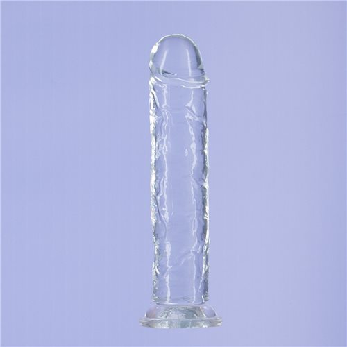 Addiction Crystal Vertical Dong Clear Tpe W/ Bullet "