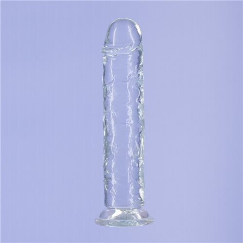 Addiction Crystal Vertical Dong Clear Tpe W/ Bullet "